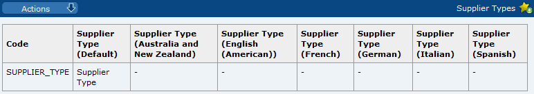 This figure shows the Supplier Types page. This figure shows the Supplier Types page.