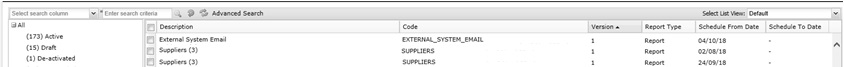 This figure shows the Report Schedules page. This figure shows the Report Schedules page.