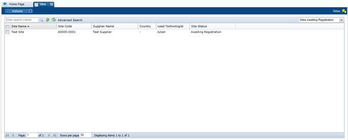 This figure shows the Review Registration Requests page.