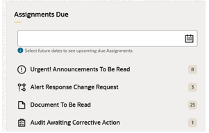 This image shows the Assignments Due pane.