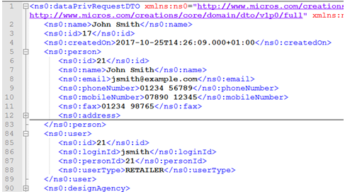 This figure shows the XML for Forgotten One Person. This figure shows the XML for Forgotten One Person.