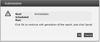 This figure shows the Confirm Report Submission dialog box.