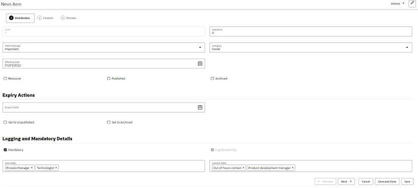 This image shows a form in edit mode. This image shows a form in edit mode.