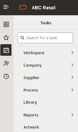 This image shows the Tasks menu. This image shows the Tasks menu.