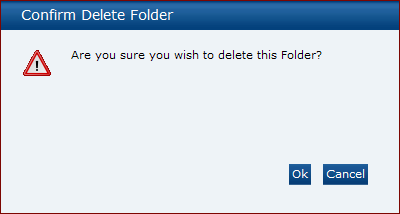 This figure shows the Delete Folder dialog box. This figure shows the Delete Folder dialog box.