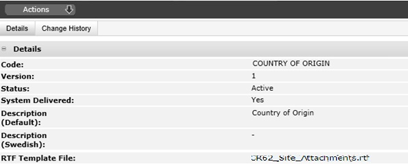 This figure shows the Report Template Details.