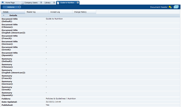 This figure shows the View Translations page.