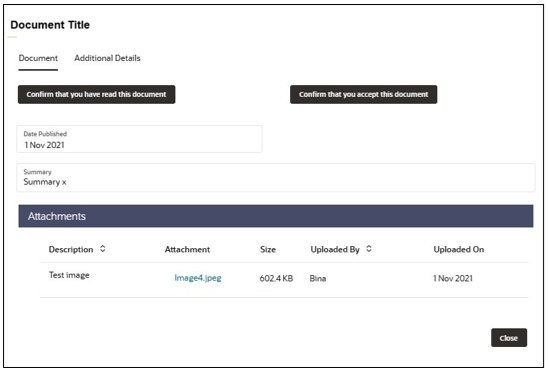 This image shows the Library Document Title Form.