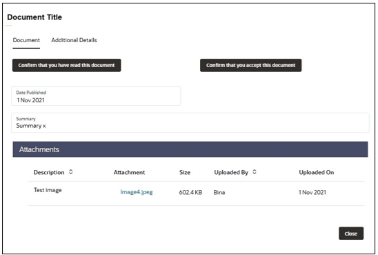 This image shows the Library Document Title Form.