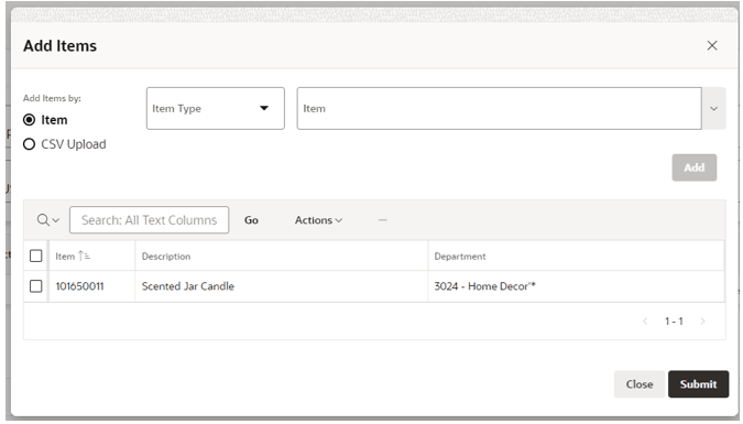 This image shows the Add Items dialog box. This image shows the Add Items dialog box.
