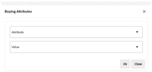 This image shows the Buying Attributes dialog box.