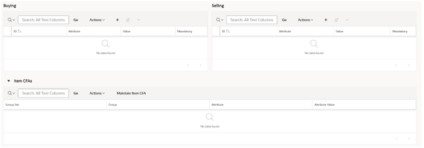 This image shows the Attributes screen.