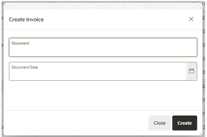 This image shows the Create Invoice dialog box.