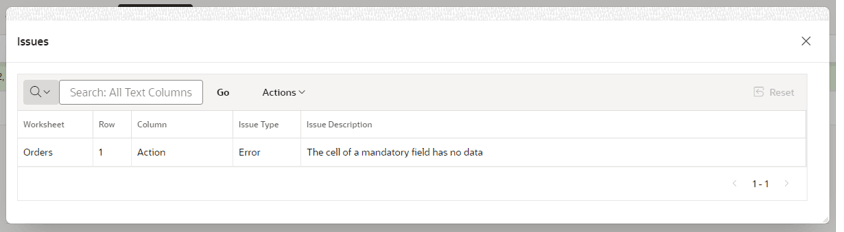 This image shows the Issues screen.
