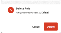 This image shows the Delete Rule dialog box.