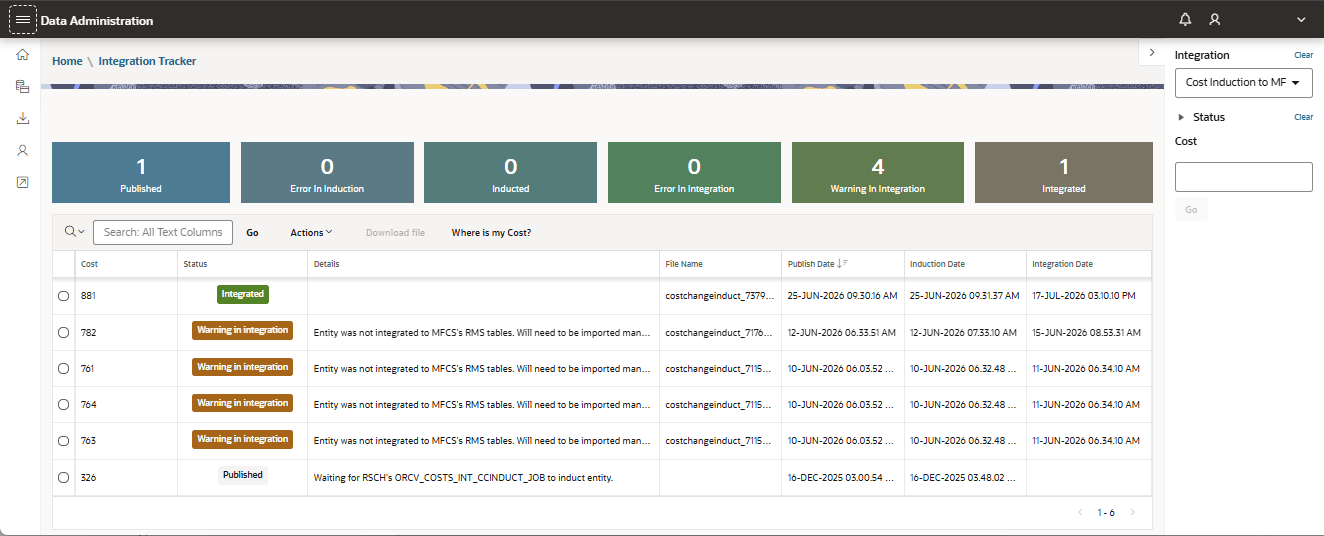 Integration Tracker