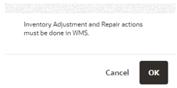 This image shows the Inventory and Adjustment dialog box.