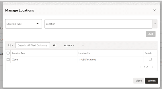 This image shows the Manage Locations dialog box.