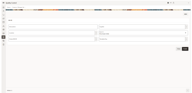 This image shows the Create and Maintain Job screen.