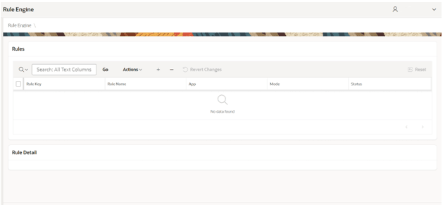 This image shows the Rule Engine screen.