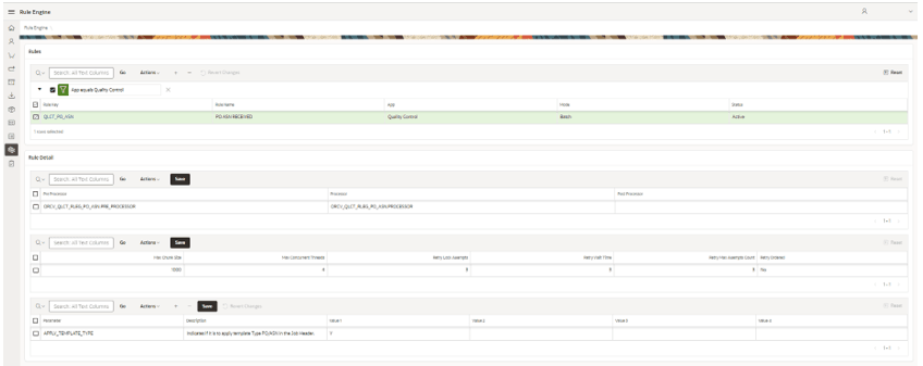 This image shows the Rule Engine screen.