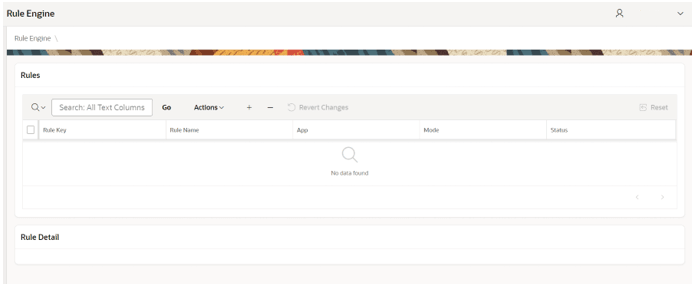 This image shows the Rules Engine screen.