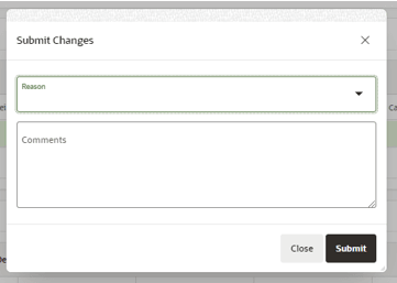 This image shows the Submit Changes dialog box.