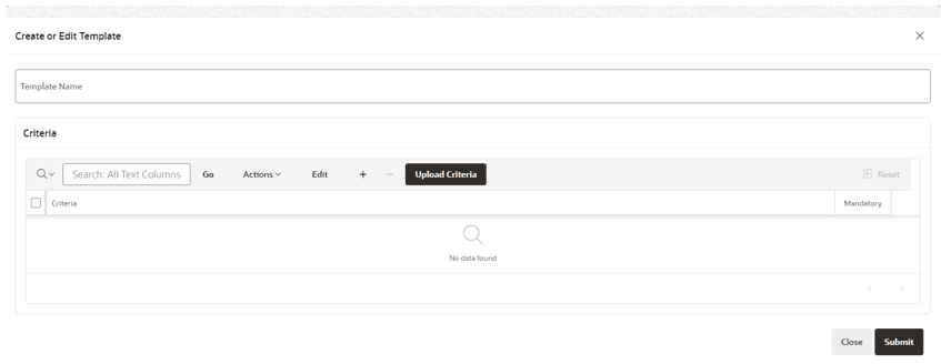 This image shows the Create or Edit Template screen.