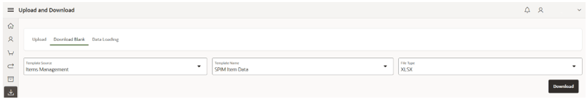 This image shows the Upload and Download screen.