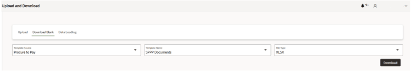 This image shows the Upload and Download screen.
