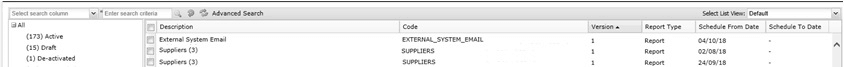 This figure shows the Report Schedules page. This figure shows the Report Schedules page.