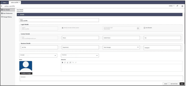 This image shows the Retailer Form.