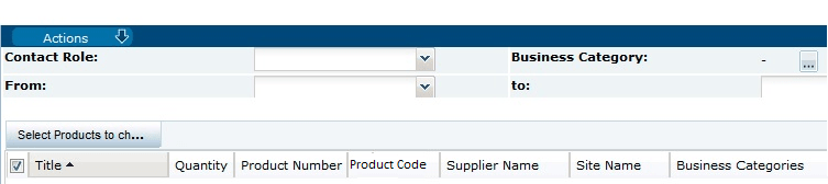 This figure shows the Change Product Responsibility page.