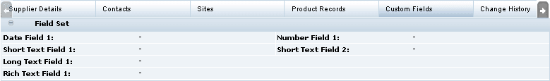 This figures shows the Custom Fields page. This figures shows the Custom Fields page.