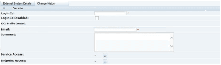 This figure shows the External System Details page.