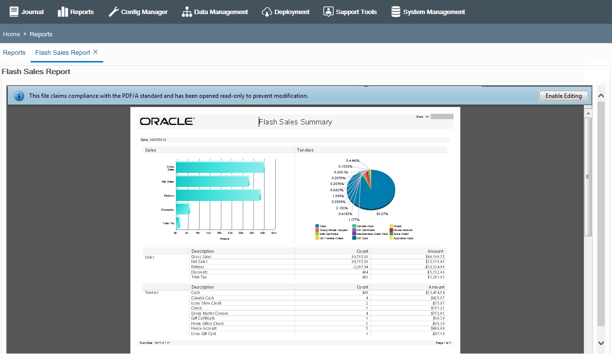 Flash Sales Report Example