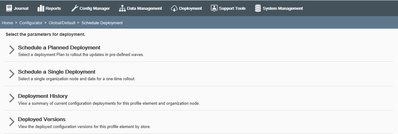 Deployment Global Scope Example