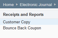Receipts and Receipts Type List