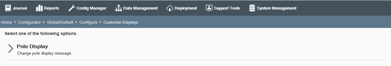 Customer Display page Customer Display page