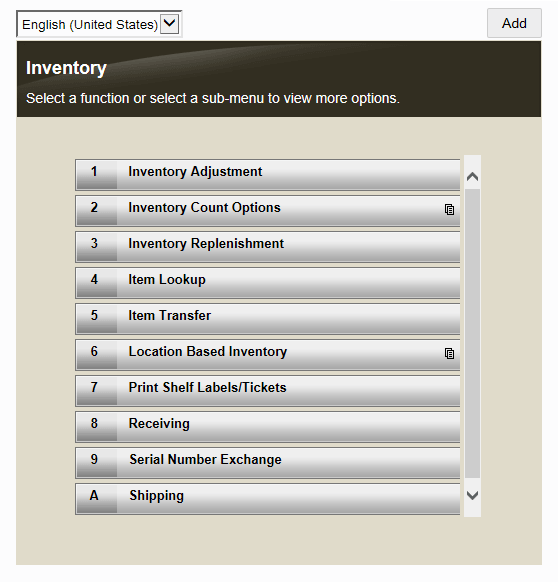Menu List Example Menu List Example
