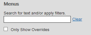 Menus Search area Menus Search area