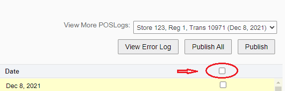 Unchecked Header Check Box