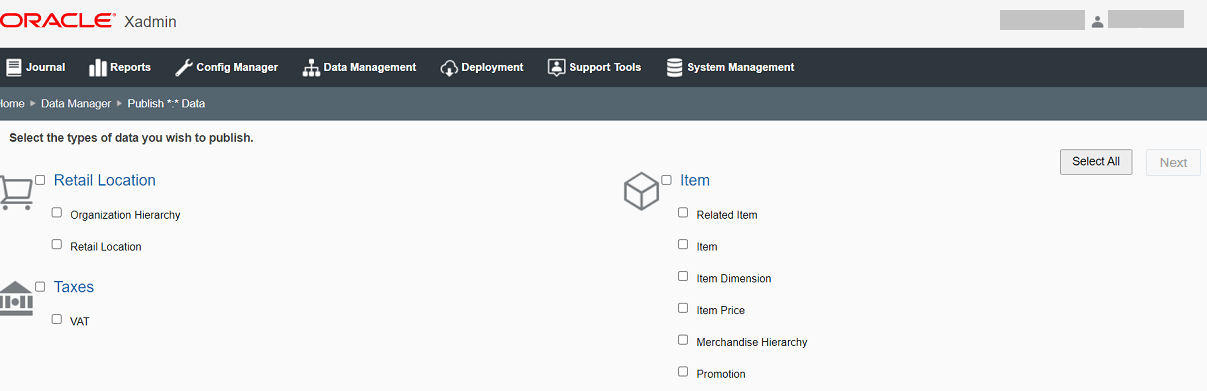 Publish Data Page OCDS