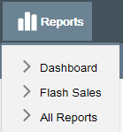 Reports Menu expanded Reports Menu expanded