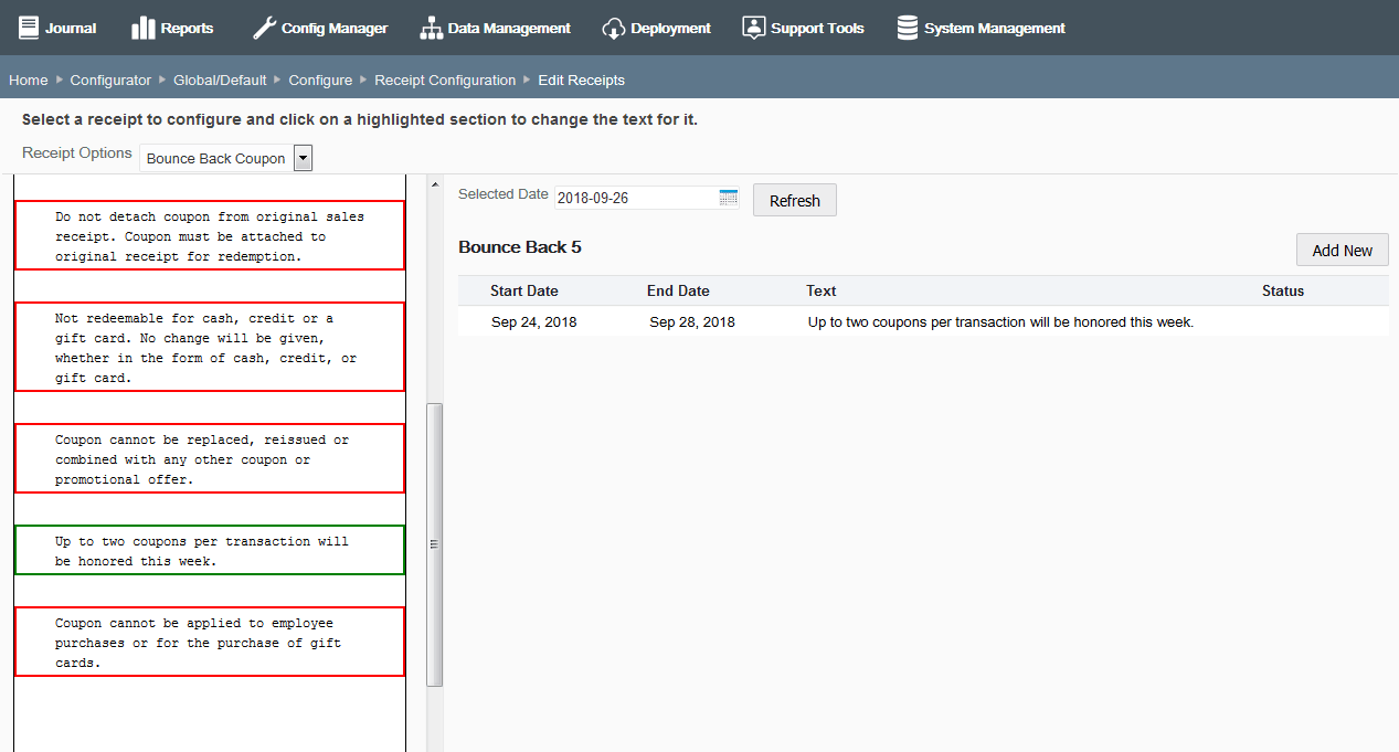 Modified Receipt Text Example Modified Receipt Text Example