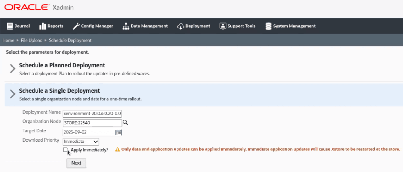 Download Priority - Immediate