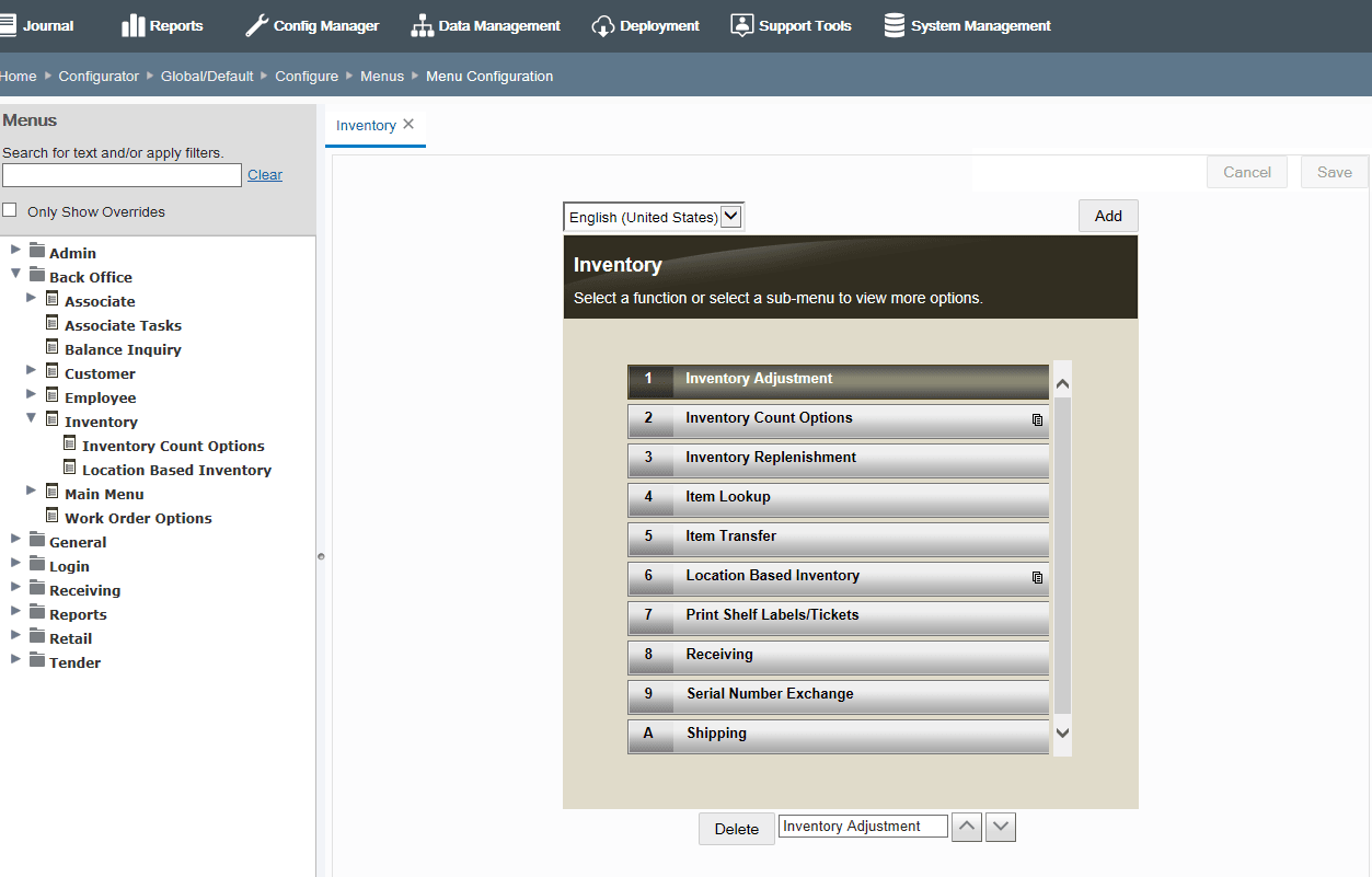 Menu List - New Text