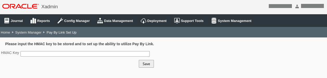 Pay By Link Set Up Page