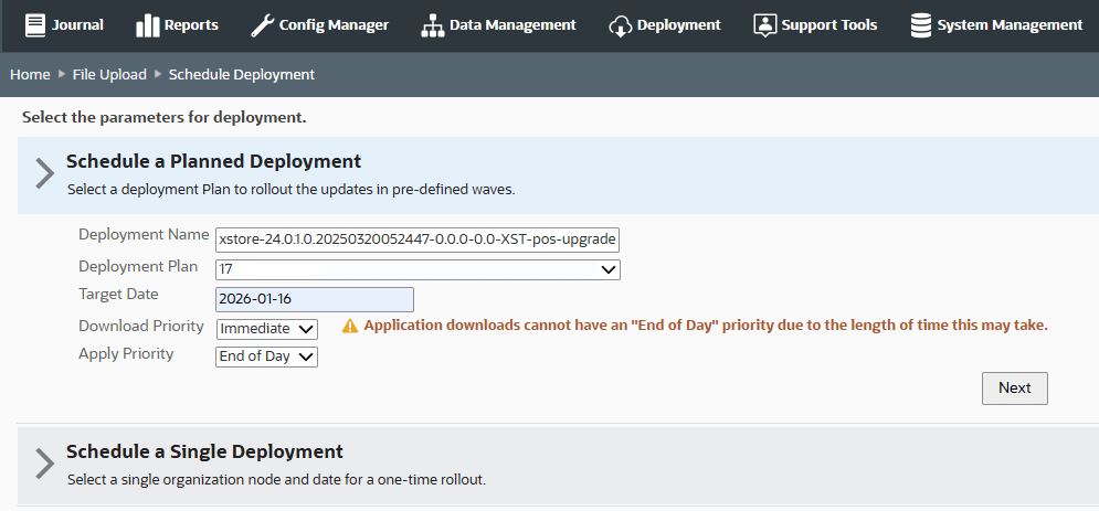 Planned Deployment Options