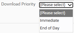Single Deployment - Download Priority